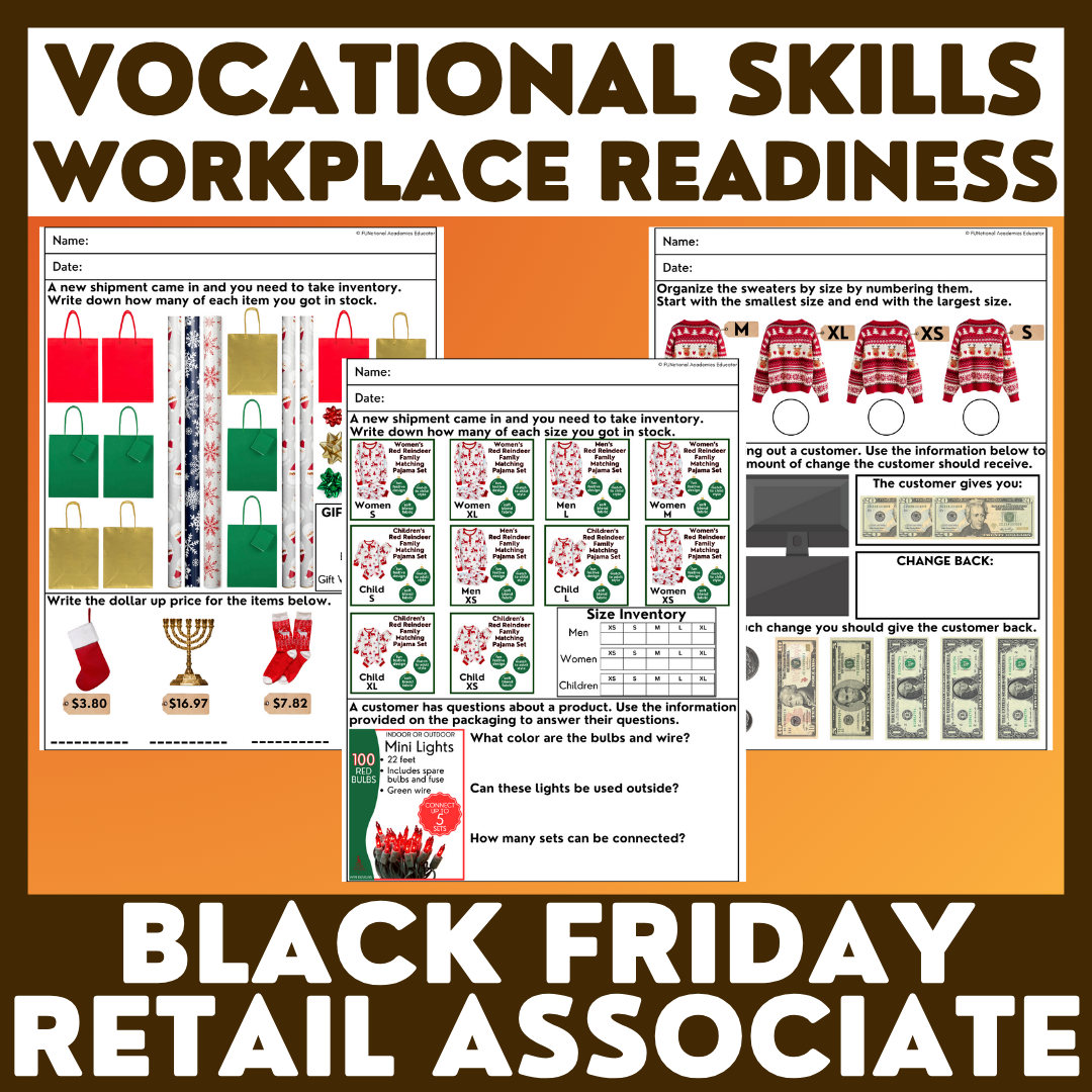 BLACK FRIDAY RETAIL ASSOCIATE - Vocational Skills - Workplace Readiness - Jobs
