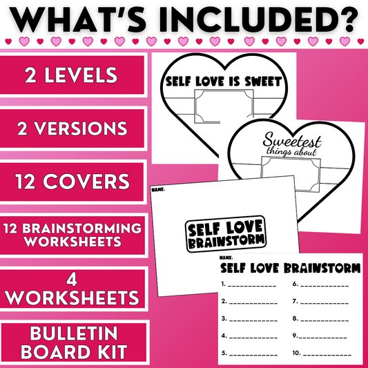 Valentine's Day Craft - 2-in-1 - Self Love Activity & Valentine - SEL Craft