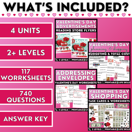 Valentine's Day BUNDLE - Life Skills - Functional Text - Special Education