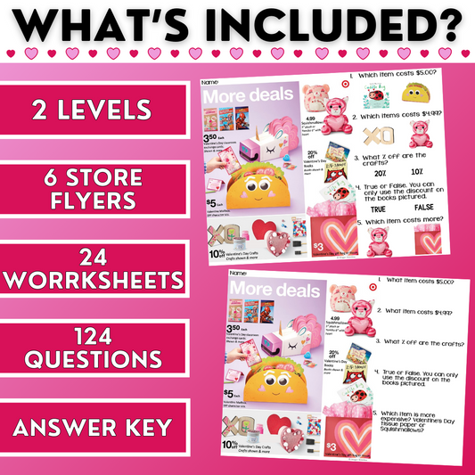 Valentine's Day Advertisements - Reading Store Flyers - Functional Text