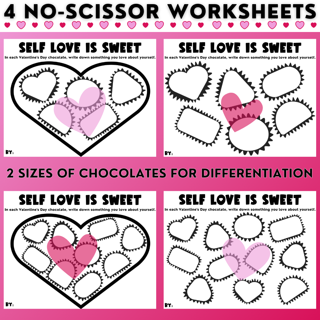 Valentine's Day Craft - 2-in-1 - Self Love Activity & Valentine - SEL Craft