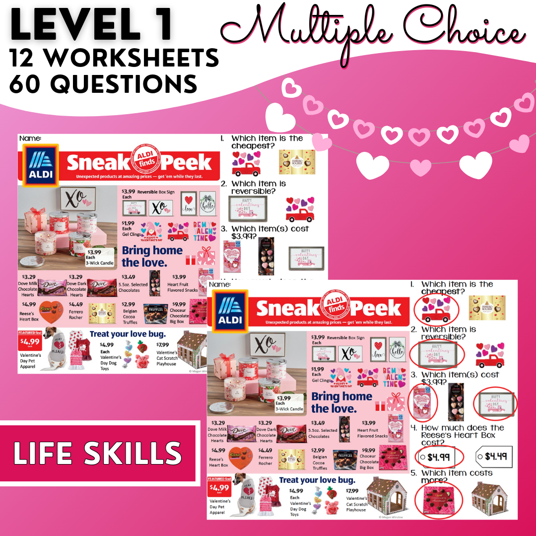 Valentine's Day Advertisements - Reading Store Flyers - Functional Text
