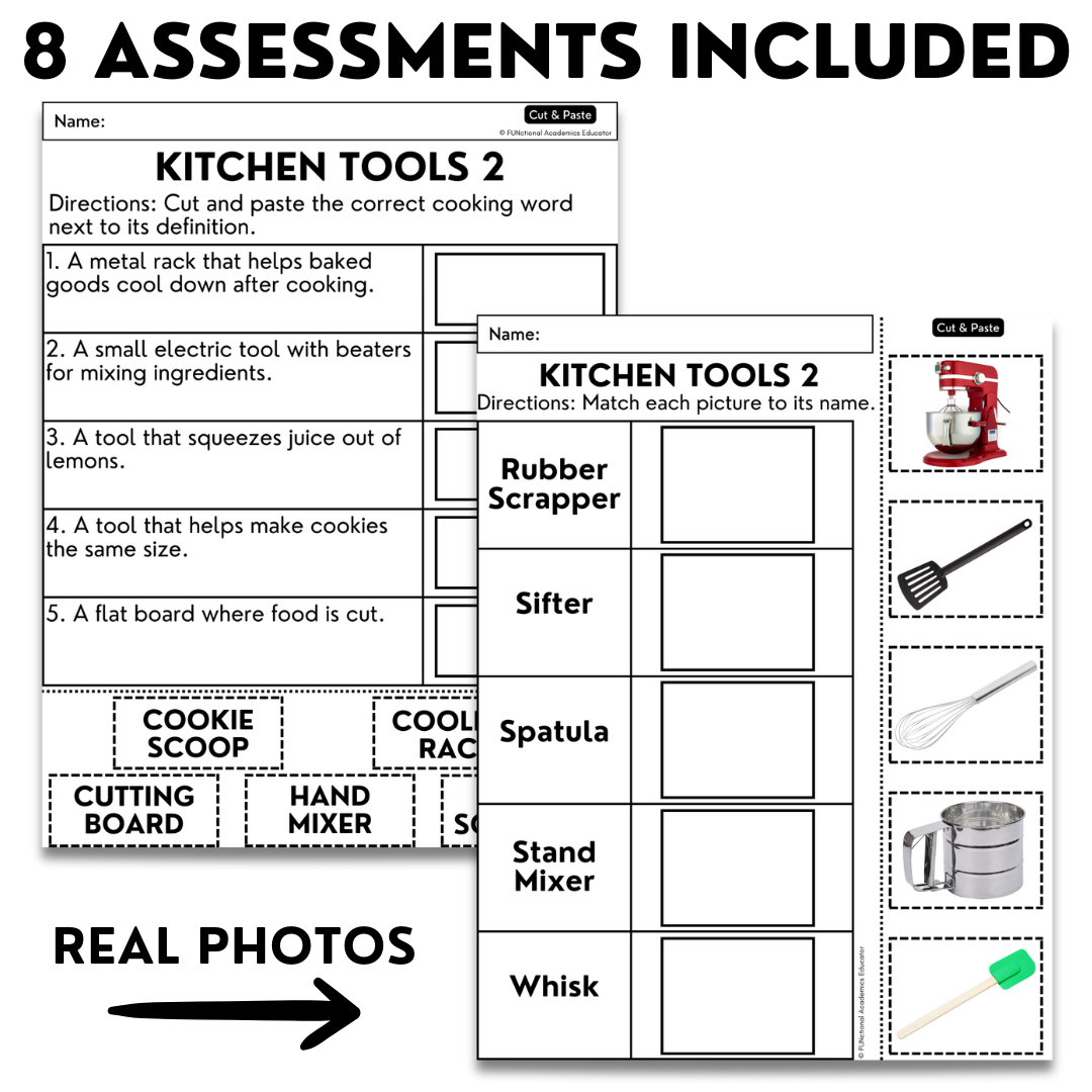 Kitchen Tools Unit 2 - Life Skills Word of the Day Level 1 - Functional Terms