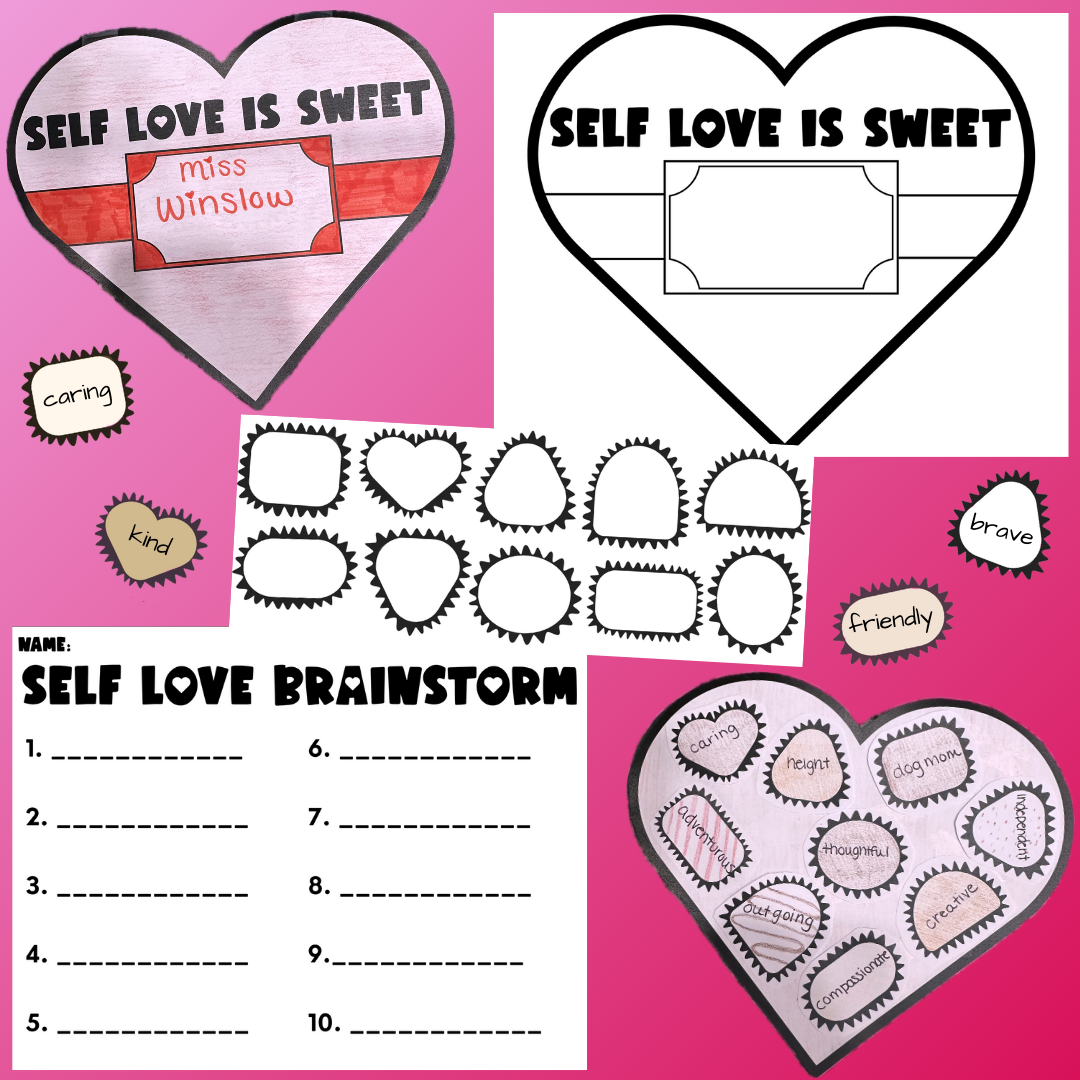 Valentine's Day Craft - 2-in-1 - Self Love Activity & Valentine - SEL Craft