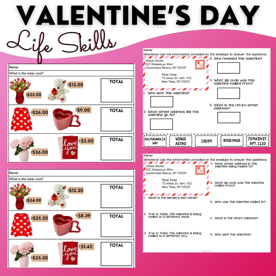 Valentine's Day BUNDLE - Life Skills - Functional Text - Special Education