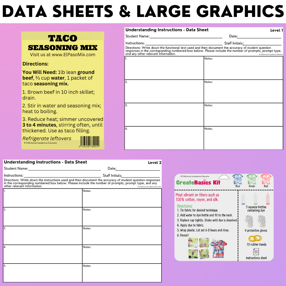 Understanding Instructions 6 - Real-World Reading & Comprehension Worksheets