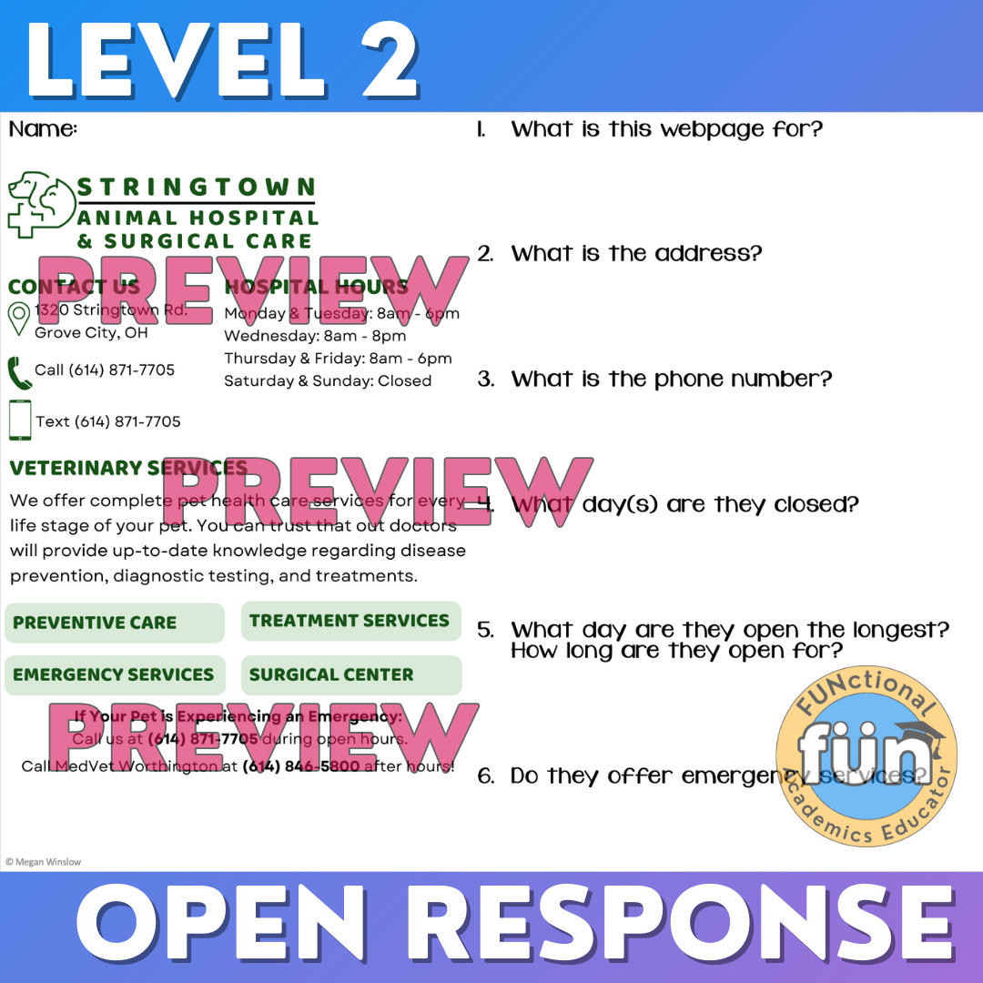 Website Comprehension 3 - Real-World Reading Worksheets - Functional Texts