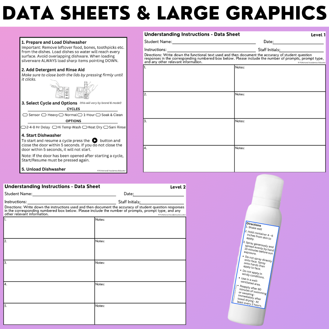 Understanding Instructions 4 - Real-World Reading & Comprehension Worksheets