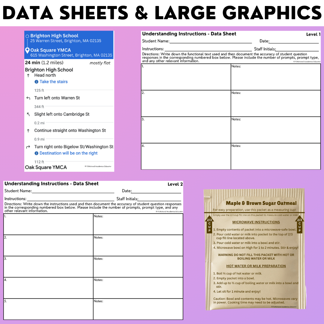 Understanding Instructions 3 - Real-World Reading & Comprehension Worksheets