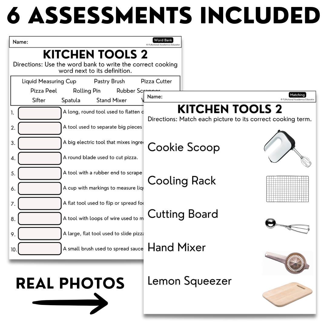 Kitchen Tools Unit 2 - Life Skills Word of the Day Level 2 - Functional Terms
