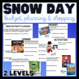 Snow Day Planning, Budget & Shopping - Life Skills - Special Ed