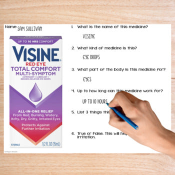 Reading Medicine Labels - Unit 1 - Functional Reading - Life Skills