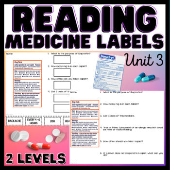 Reading Medicine Labels - Unit 3 - Functional Reading - Life Skills