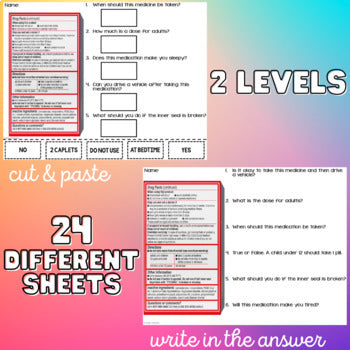 Reading Medicine Labels - Unit 3 - Functional Reading - Life Skills