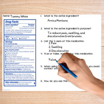 Reading Medicine Labels - Unit 3 - Functional Reading - Life Skills
