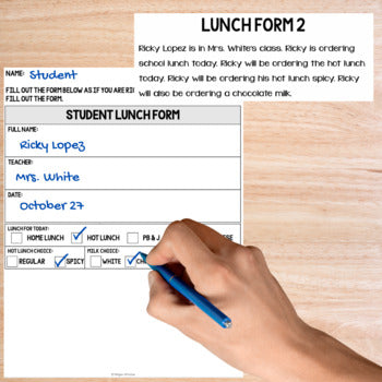 Functional Academics - Filling Out Forms Unit 1 - Life Skills