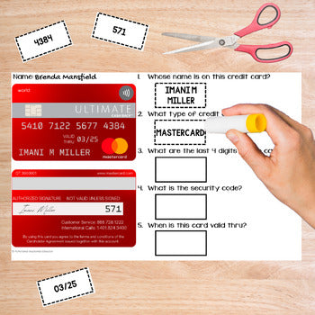Understanding Credit Cards - Unit 1 - Life Skills - Special Education