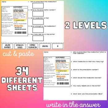 Reading Prescriptions - Unit 1 - Functional Reading - Life Skills - Medication
