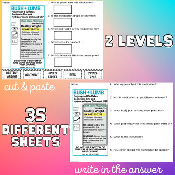 Reading Prescriptions - Unit 2 - Functional Reading - Life Skills - Medication