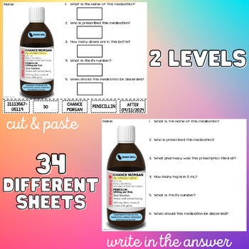 Reading Prescriptions - Unit 3 - Functional Reading - Life Skills - Medication