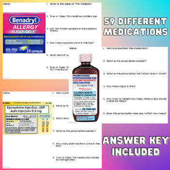 Medication MEGA BUNDLE - Reading Comprehension - Life Skills