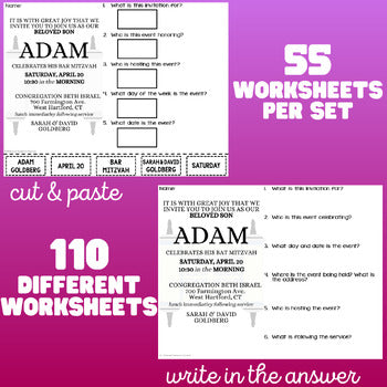 Reading Invitations - Unit 2 - Functional Reading - Life Skills