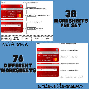 Understanding Credit Cards - Unit 2 - Life Skills - Special Education