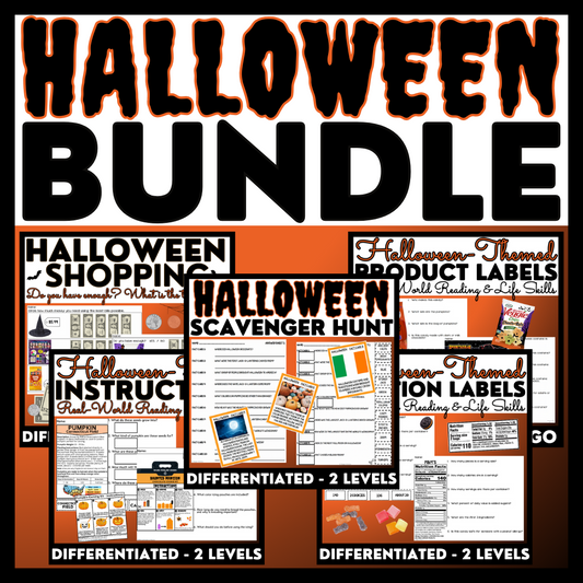 Halloween BUNDLE - Life Skills - Functional Text - Special Education