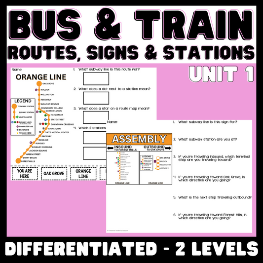 Bus & Train Routes, Signs & Stations Unit 1 - Public Transport - Vocational