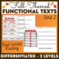 Fall-Themed Functional Texts - Functional Reading - Unit 2