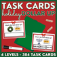 Holiday Dollar Up Task Cards - Christmas - REAL PHOTOS - Rounding - Life Skills