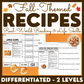 Fall-Themed Recipes - Reading Recipes - Life Skills