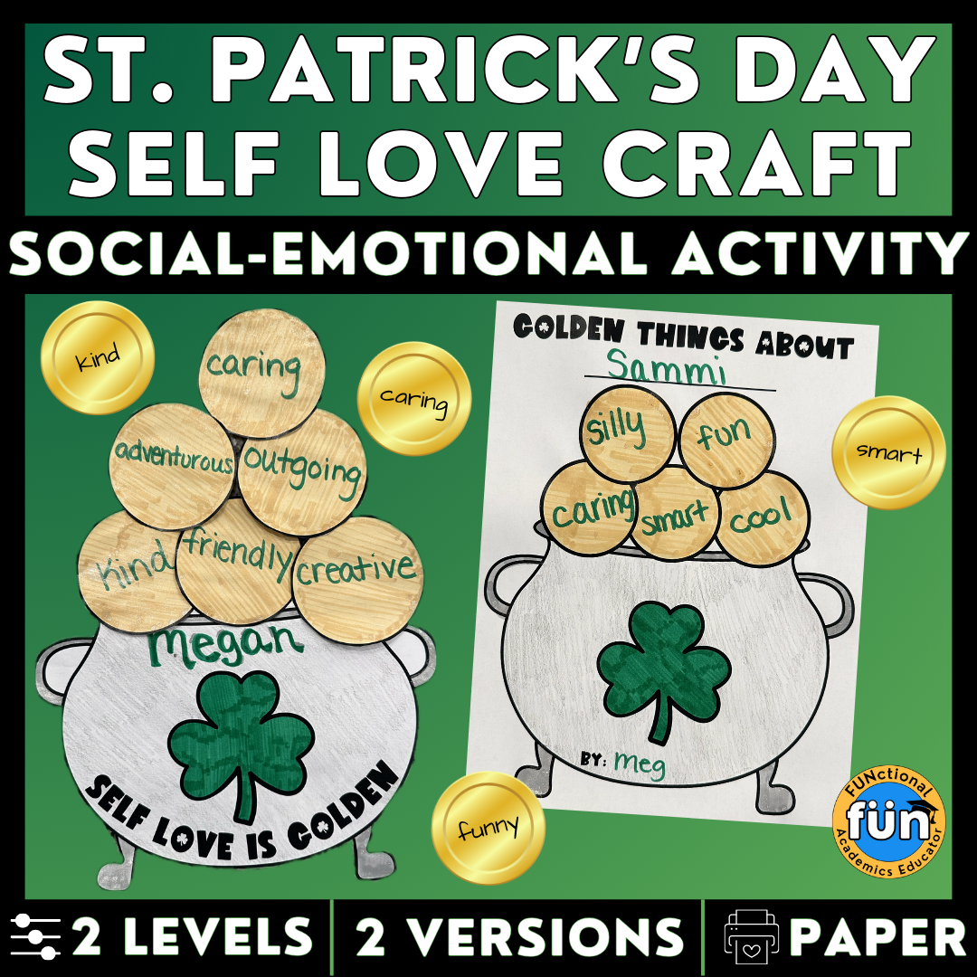 St. Patrick's Day Craft - 2-in-1 - Self Love & Kindness Activity - SEL Craft