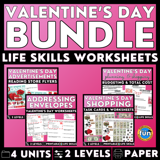 Valentine's Day BUNDLE - Life Skills - Functional Text - Special Education
