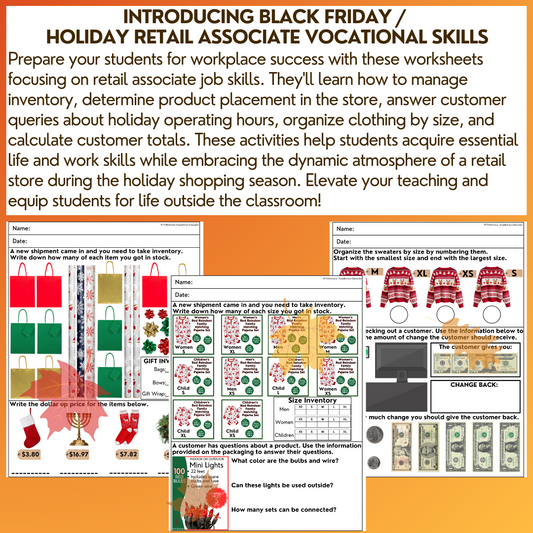 BLACK FRIDAY RETAIL ASSOCIATE - Vocational Skills - Workplace Readiness - Jobs