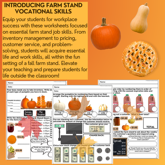 FARM STAND - Vocational Skills - Workplace Readiness - Job Essentials - FALL