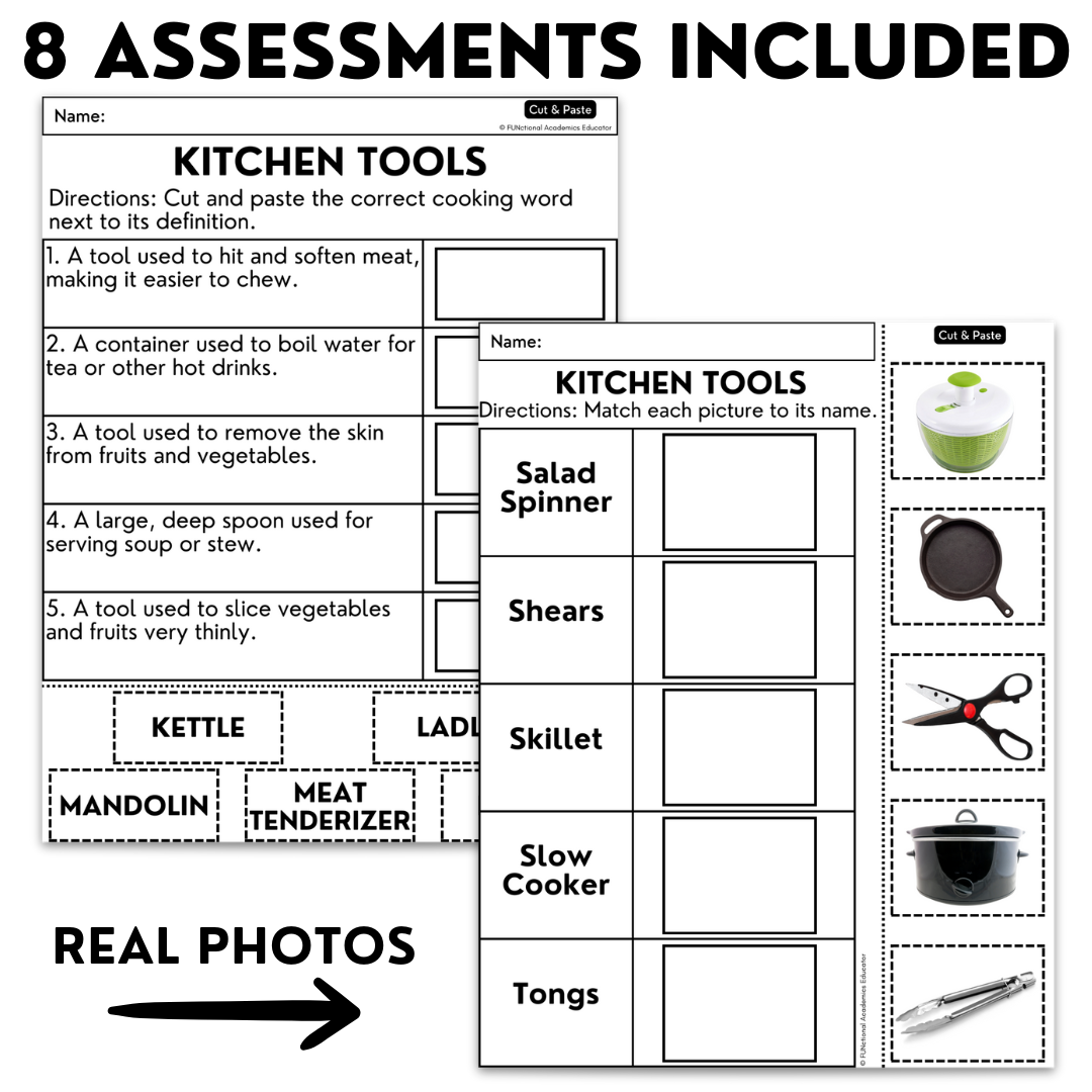 Kitchen Tools Unit 1 - Life Skills Word of the Day Level 1 - Functional Terms