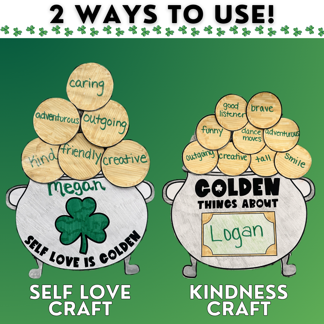 St. Patrick's Day Craft - 2-in-1 - Self Love & Kindness Activity - SEL Craft