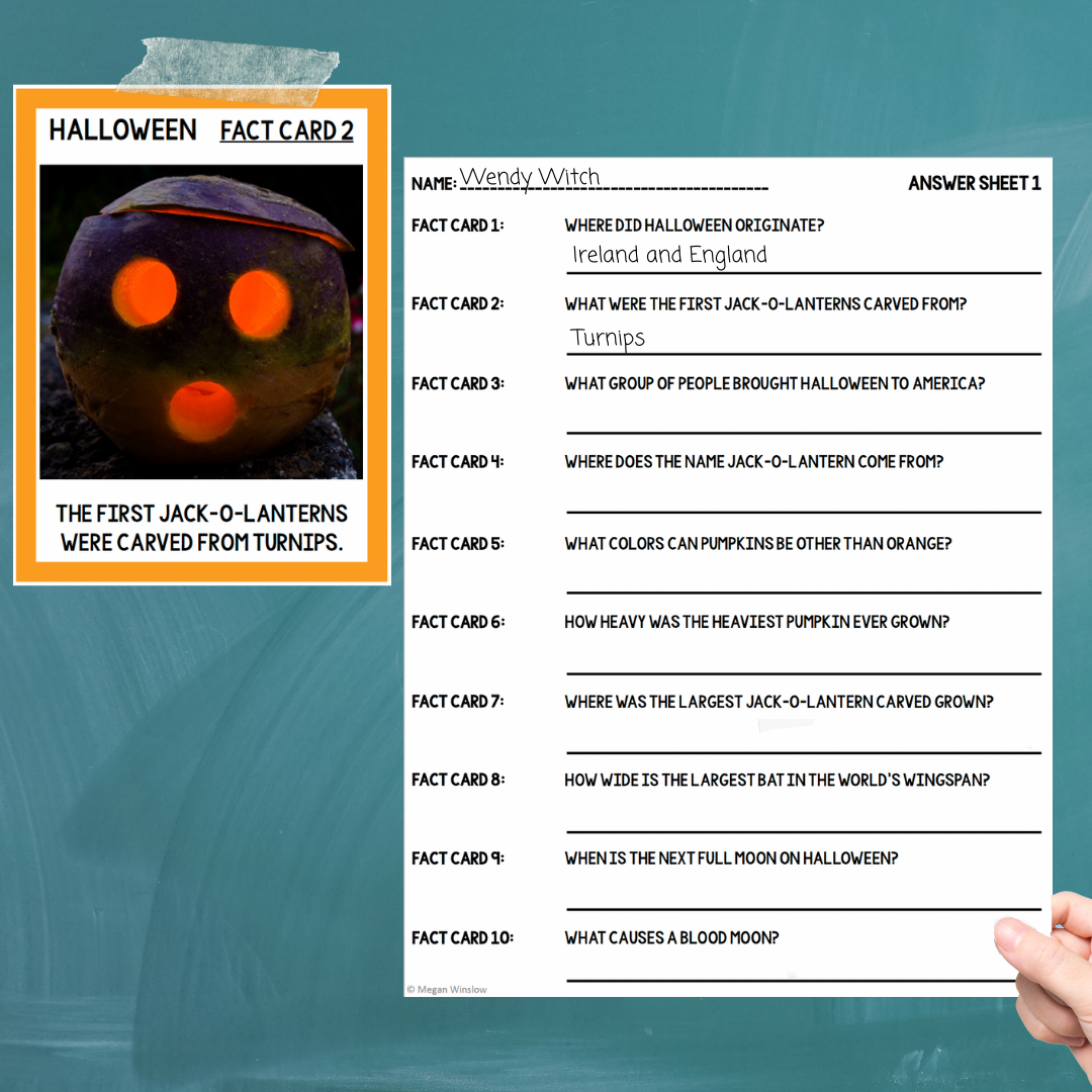 Halloween Scavenger Hunt - Informational Reading - Scoot Activity - 2 Levels