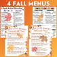 Fall Menu Math Unit 1 - Calculating Total & Change Back - Life Skills