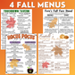 Fall Menus BUNDLE 2 - Reading Menus & Menu Math - Life Skills