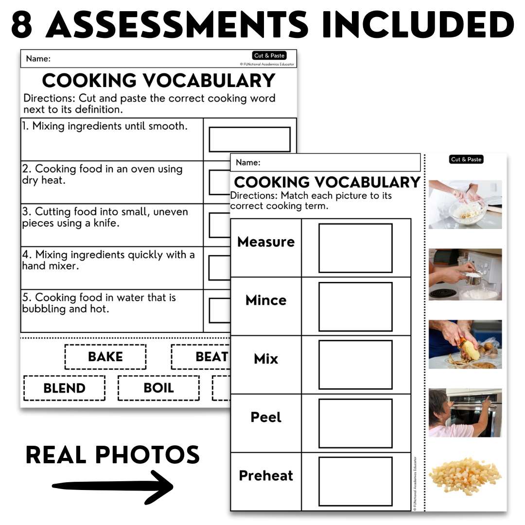 Cooking Vocabulary - Life Skills Word of the Day Level 1 - Functional Terms