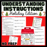 Functional Text - Understanding Instructions HOLIDAY EDITION - Life Skills