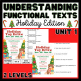 Functional Reading - Understanding Functional Texts - Holiday Edition Unit 1