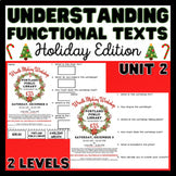 Functional Reading - Understanding Functional Texts - Holiday Edition Unit 2