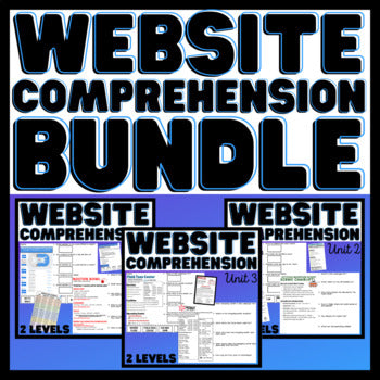 Functional Text - Website Comprehension BUNDLE - Reading - Life Skills