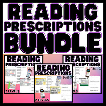 Reading Prescriptions BUNDLE - Functional Reading - Life Skills - Medication